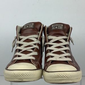 Converse All Star Chuck Taylor Brown Leather SZ 11.5 High Tops